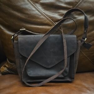 Stylish Brown Leather Crossbody Bag